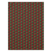 Nappe Arbre de Noël pétillant vert motif rouge foncé (Devant)