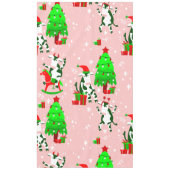 Nappe arbre de Noël rose vache père Noël (Devant)