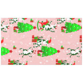 Nappe arbre de Noël rose vache père Noël (Devant (Horizontal))