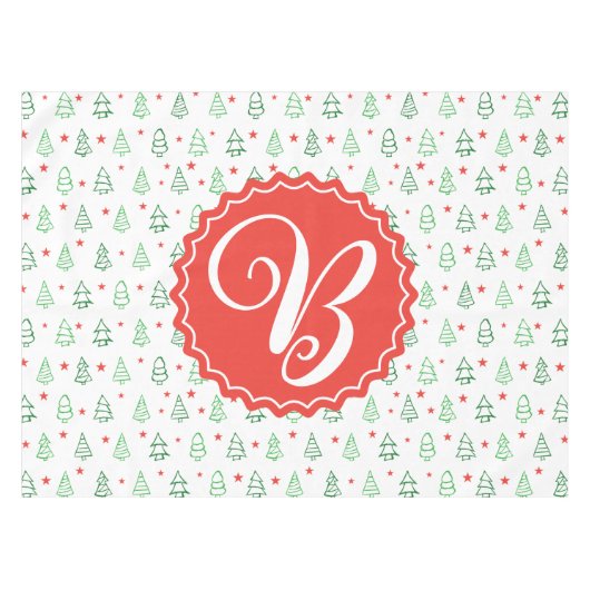 Nappe Arbre de Noël rouge et vert (Devant (Horizontal))