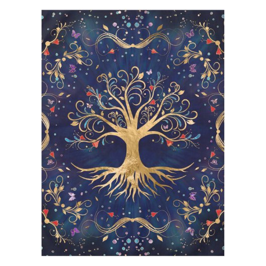 Nappe Arbre de vie coloré - Yggdrasil (Devant)