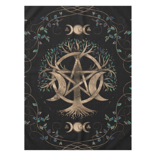 Nappe Arbre de vie Pentagram Moon Ornement (Devant)