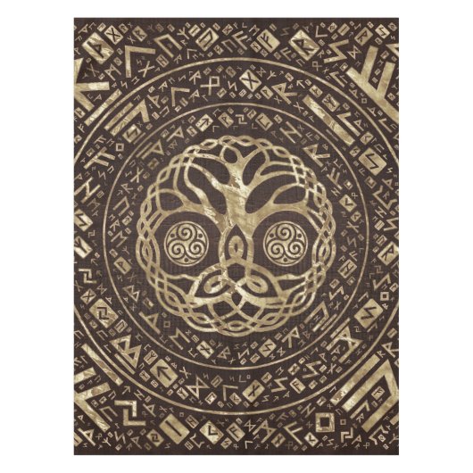 Nappe Arbre de vie - Yggdrasil avec Trinity Knot (Devant)