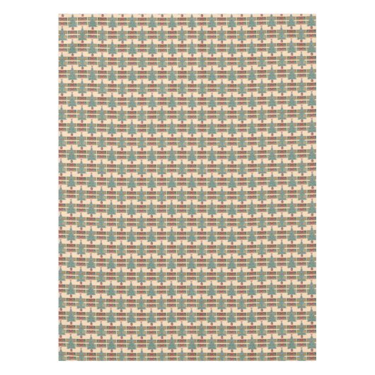 Nappe arbre décoré avec cloches arcs rouges pour noël (Devant)