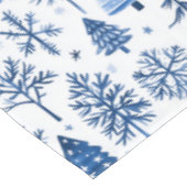 Nappe Arbre d'hiver blanc et bleu Whimsical et flocon de (Angle)