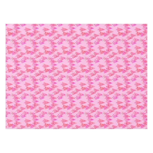 Nappe Arbres de Noël à fleurs modernes, rose pastel (Devant (Horizontal))