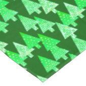 Nappe Arbres de Noël à fleurs modernes, vert de pin (Angle)