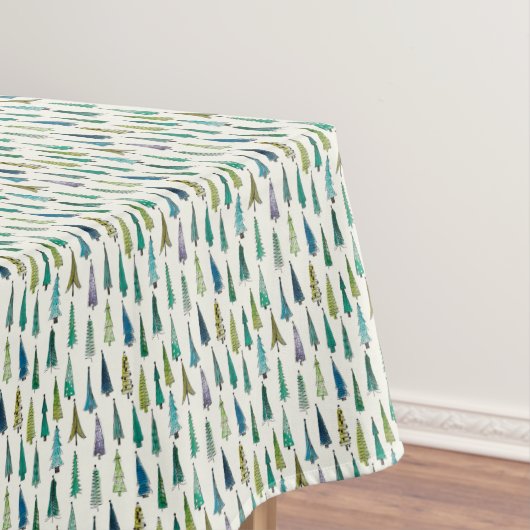 Nappe Arbres de Noël aquarelles peints à la main (In Situ)