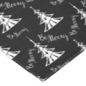 Nappe Arbres de Noël contemporains noirs et blancs (Angle)