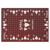 Nappe Arbres de Noël de Tartan rouge et noir (Devant (Horizontal))