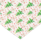 Nappe Arbres de Noël et flocons d'or (Angle)