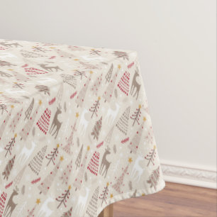 Nappe Arbres de Noël et rennes