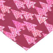 Nappe Arbres de Noël Fleurs Modernes, Bourgogne & Rose (Angle)