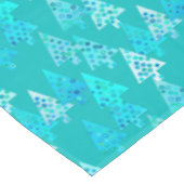 Nappe Arbres de Noël Fleurs modernes, Turquoise et Aqua (Angle)