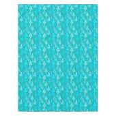 Nappe Arbres de Noël Fleurs modernes, Turquoise et Aqua (Devant)