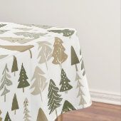 Nappe Arbres de Noël modernes Sage Olive Green Motif (In Situ)