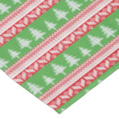 Nappe Arbres de Noël norvégiens rouges et verts (Angle)
