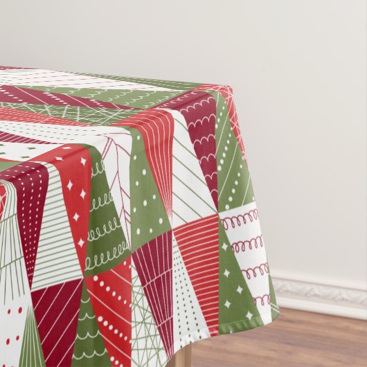 Nappe Arbres de Noël verts et rouges (In Situ)