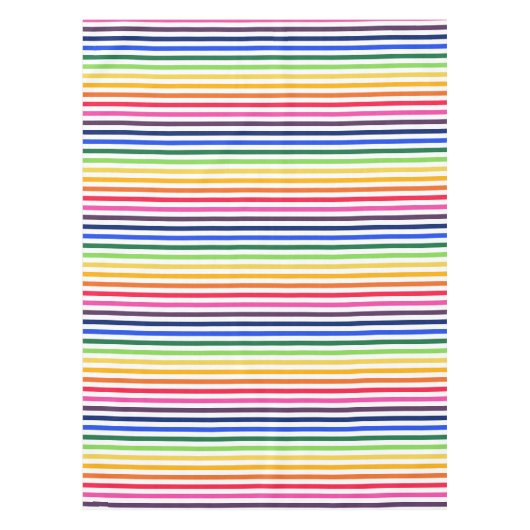 Nappe Arc-en-ciel et rayures blanches (Devant)