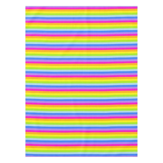 Nappe arc-en-ciel rayures rose (Devant)