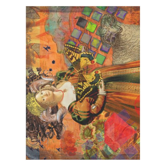 Nappe Aries Orange Woman : Collage d'art antique gothiqu (Devant)