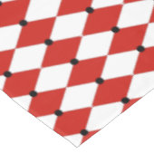 Nappe Arlequin blanc et rouge point noir (Angle)
