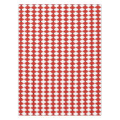 Nappe Arlequin blanc et rouge point noir (Devant)