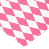 Nappe Arlequin rose blanc Diamants Checkers Design (Angle)