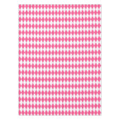 Nappe Arlequin rose blanc Diamants Checkers Design (Devant)