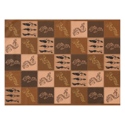 Nappe Arôme de café. Patchwork. (Devant (Horizontal))