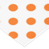 Nappe Arrière - plan blanc Pois orange (Angle)
