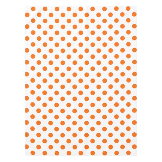 Nappe Arrière - plan blanc Pois orange (Devant)