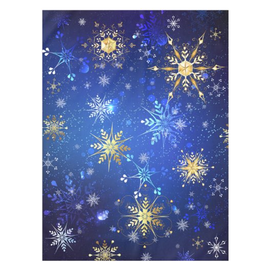 Nappe Arrière - plan Bleu XMAS avec des flocons de neige (Devant)