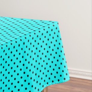 Nappe Arrière - plan de pois turquoise