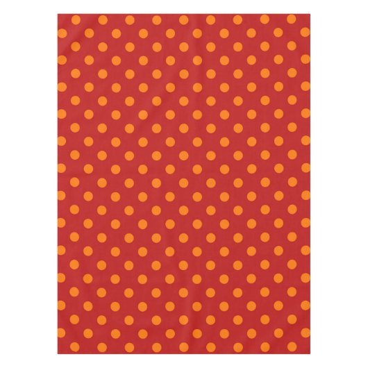 Nappe Arrière - plan rouge Orange Pois Design (Devant)