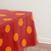 Nappe Arrière - plan rouge Orange Pois Design (In Situ)