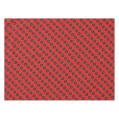 Nappe Arrière - plan rouge Polka noir/blanc (modifiable) (Devant (Horizontal))