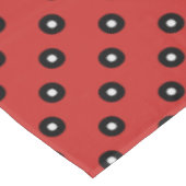 Nappe Arrière - plan rouge Polka noir/blanc (modifiable) (Angle)