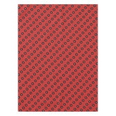 Nappe Arrière - plan rouge Polka noir/blanc (modifiable) (Devant)