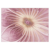 Nappe Art Abstrait Fractal Fleur & Tons de Bourgogne (Devant (Horizontal))