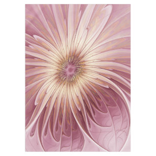 Nappe Art Abstrait Fractal Fleur & Tons de Bourgogne