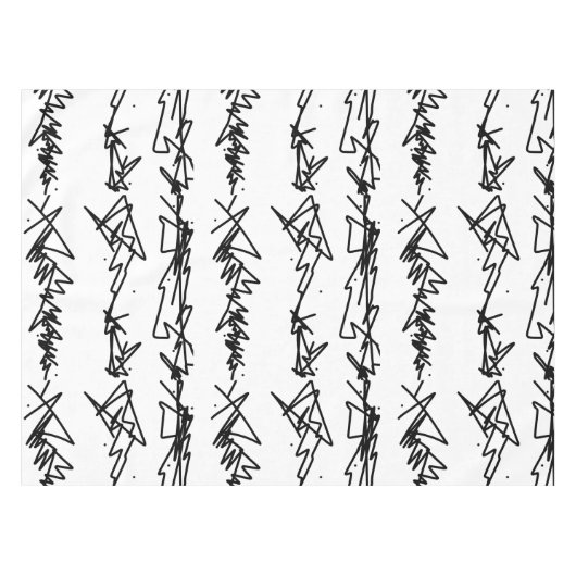 Nappe Art Abstrait minimalisme noir et blanc (Devant (Horizontal))