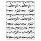 Nappe Art Abstrait minimalisme noir et blanc (Devant)