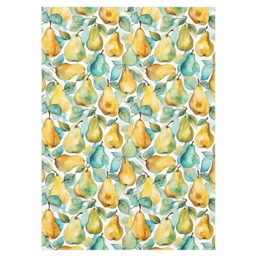 Nappe Art aquarelle poires (Devant)