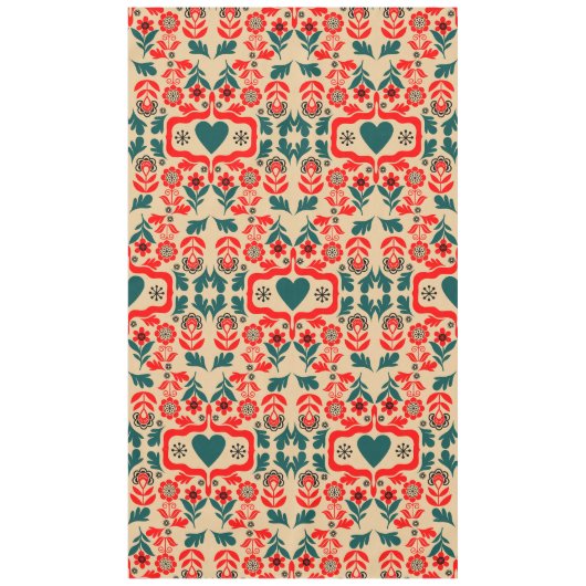 Nappe Art de fleurs abstrait boho (Devant)