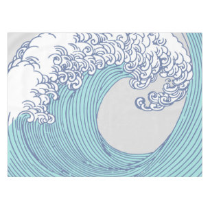 Nappe Art de vague de surf Ukiyo-e japonais vintage de l
