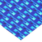 Nappe Art Déco Métallo Géométrique - Bleu Cobalt (Angle)