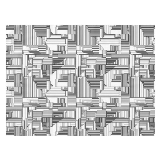 Nappe Art déco noir et blanc (Devant (Horizontal))