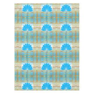 Nappe Art déco rétro Lotus (bleu)