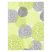 Nappe Art floral de dahlia gris vert Chartreuse (Devant)